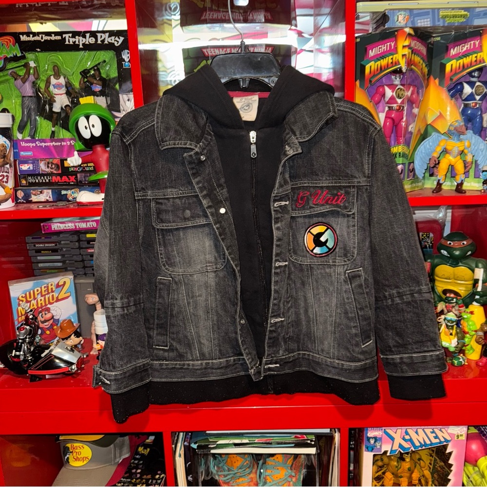 VTG/Y2K G-unit x denim hooded jacket